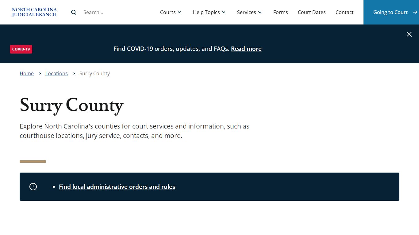 Surry County | North Carolina Judicial Branch - NCcourts